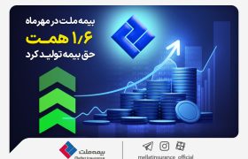 بیمه ملت در مهرماه ۱٫۶ همت حق بیمه تولید کرد
