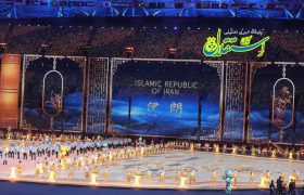گزارش تصاویری از رژه کاروان ایران در مراسم افتتاحیه بازی های آسیایی هانگژو